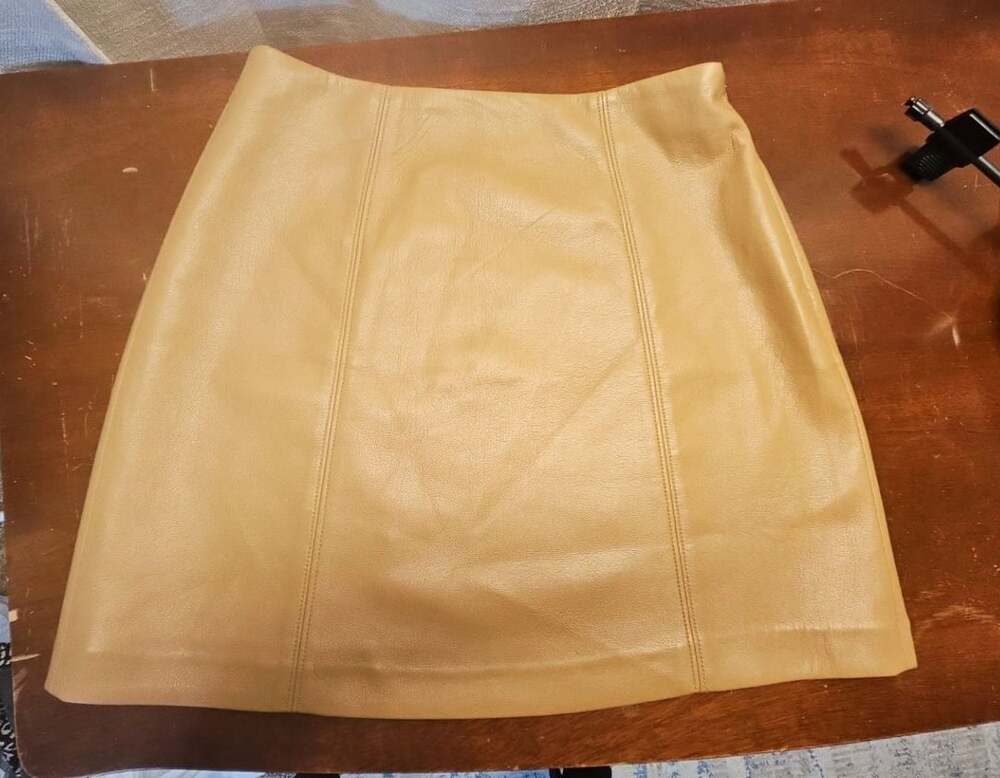 Truth by Republic Faux Leather Mini Skirt Tan Size 4